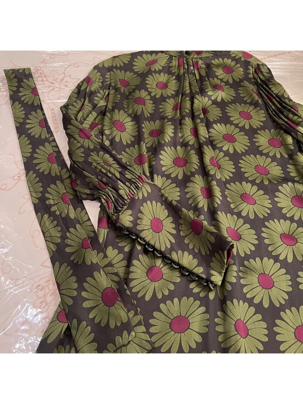 Giovanna Nicolai ~ Vintage Italian Floral Midi Dress – Size ~4/Small - Picture 6 of 7